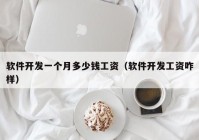 軟件開發(fā)一個月多少錢工資（軟件開發(fā)工資咋樣）